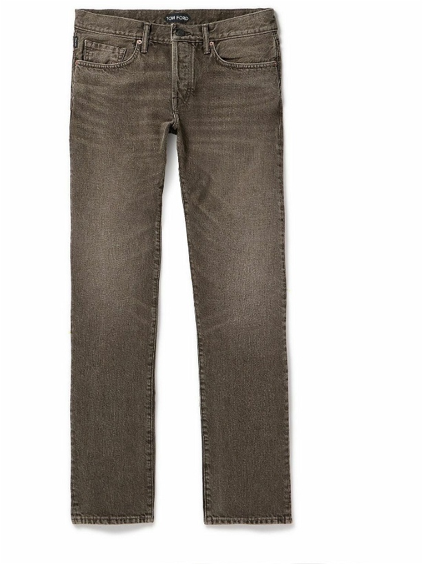 Photo: TOM FORD - Straight-Leg Jeans - Brown