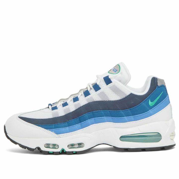 Photo: Nike Air Max 95 Big Bubble Sneaker in White/Green/Blue