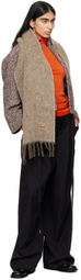 Ruslan Baginskiy Beige Fringed Alpaca-Blend Max Scarf