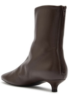 Toteme 30 Nappa Leather Ankle Boots Brown