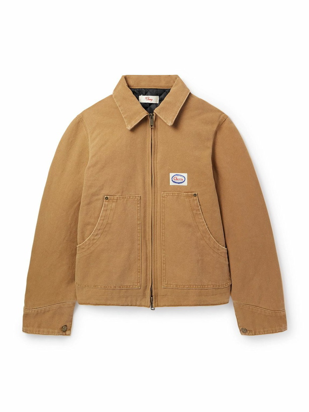 Photo: Cherry Los Angeles - Mechanic Printed Cotton-Canvas Trucker Jacket - Brown