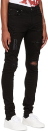 AMIRI Black Leather Core Jeans