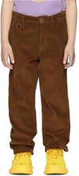 drew house SSENSE Exclusive Kids Brown Painted Mascot Trousers