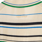 Adidas x Wales Bonner Knit Polo Shirt in White/Green/Bluebird/Night Indigo