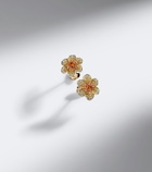 Yvonne Léon Daisy 9kt gold earrings with sapphires and diamonds