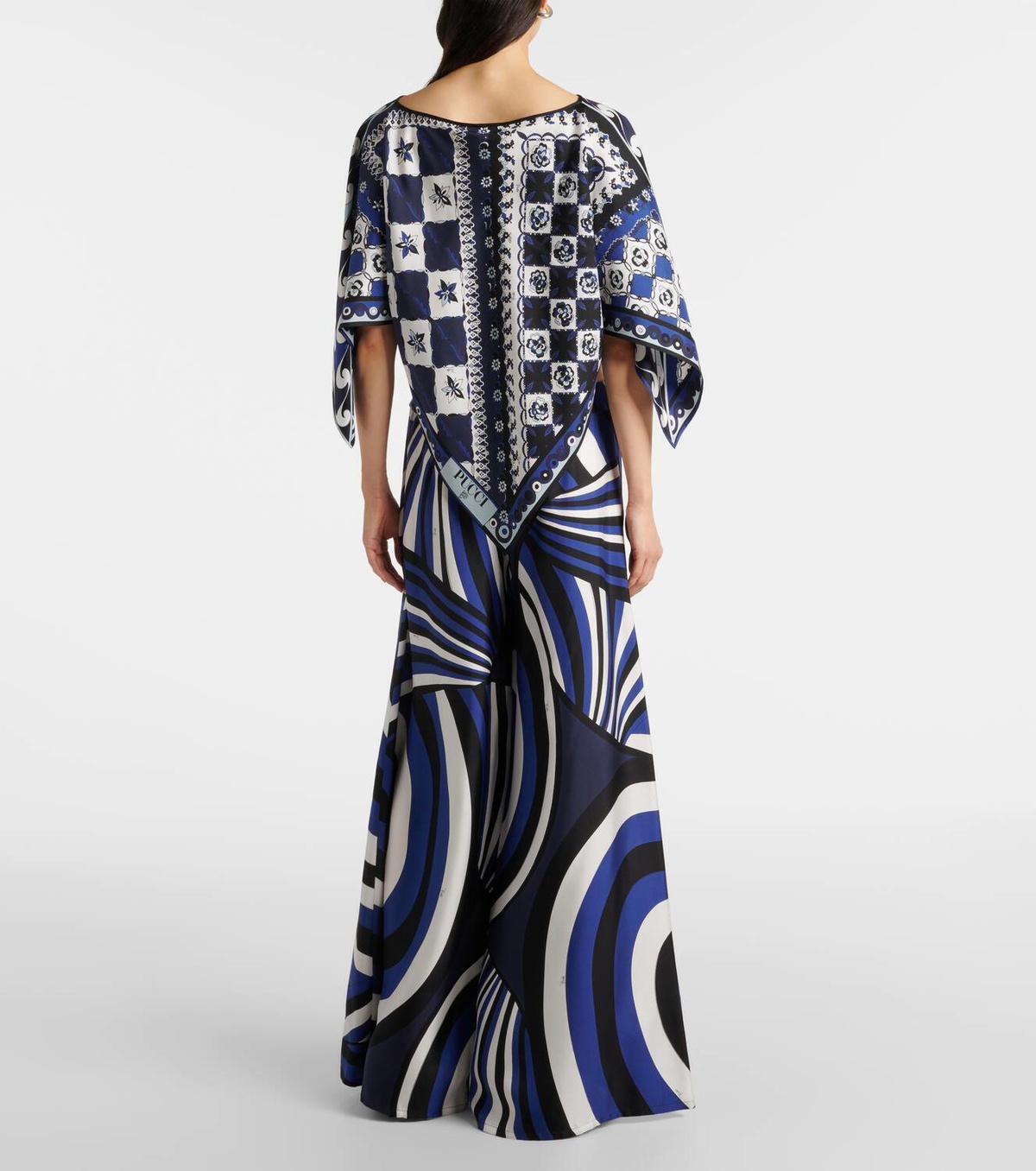 Pucci Iride Festa silk twill cape