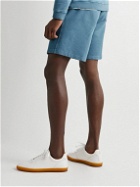 Boglioli - Straight-Leg Garment-Dyed Cotton-Jersey Shorts - Blue