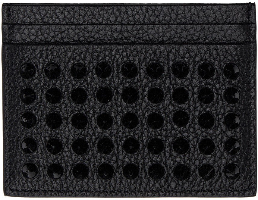 【Christian Louboutin】 M Sifnos cardholder with spikes M Sifnos cardholder with spikes in black - Christian