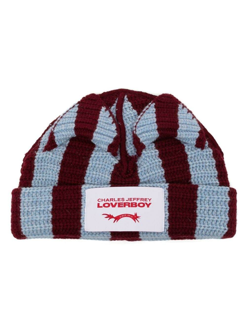 CHARLES JEFFREY LOVERBOY - Striped Ears Wool Blend Beanie Charles