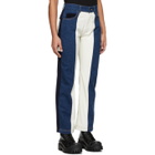GR-Uniforma Blue and White Patchwork Jeans