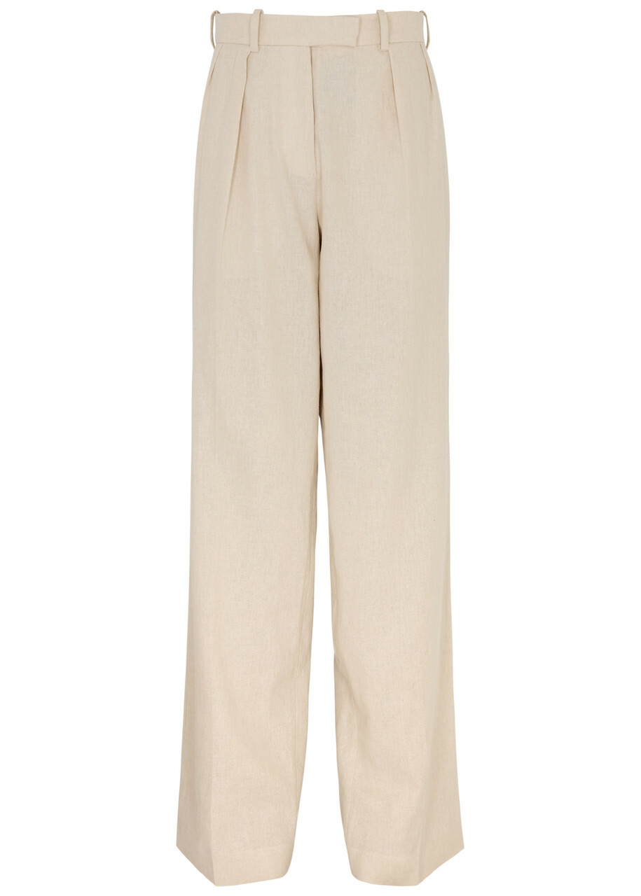 16 Arlington Alix Straight-leg Woven Trousers Cream