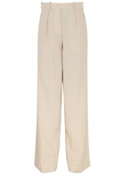 16 Arlington Alix Straight-leg Woven Trousers Cream