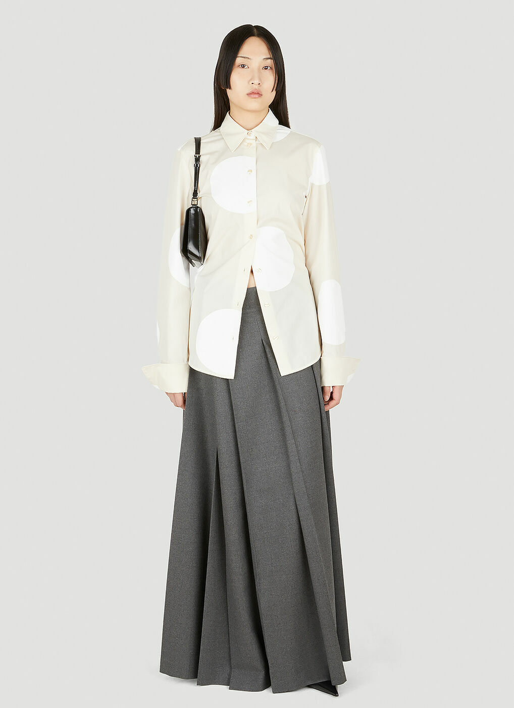 スカート SPORTMAX Woman Skirt Grey 2422306012600 004 Sportmax Anny Midi Skirt | Grey | FARFETCH BN