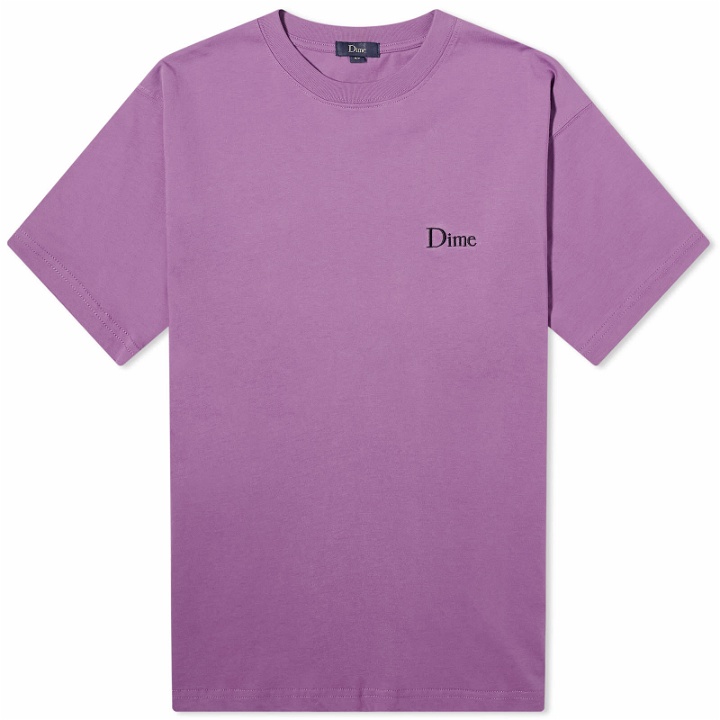 Photo: Dime Men's Classic Small Logo T-Shirt in Violet