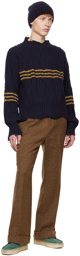 Schnayderman's Navy Cropped Sweater