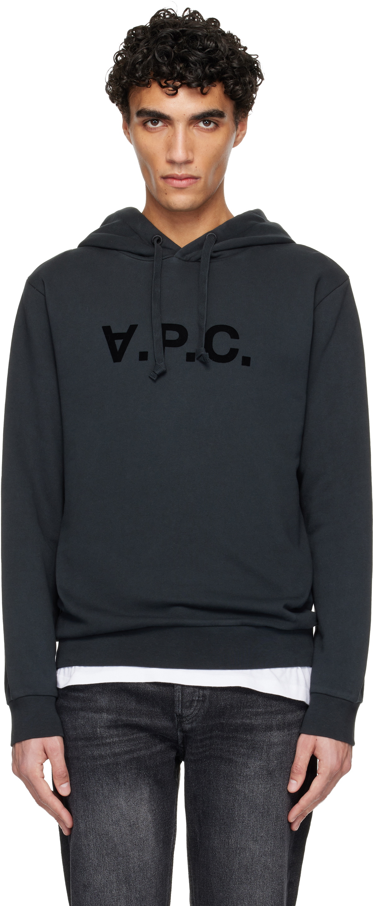 A.P.C. Black Standard Grand 'VPC' Hoodie