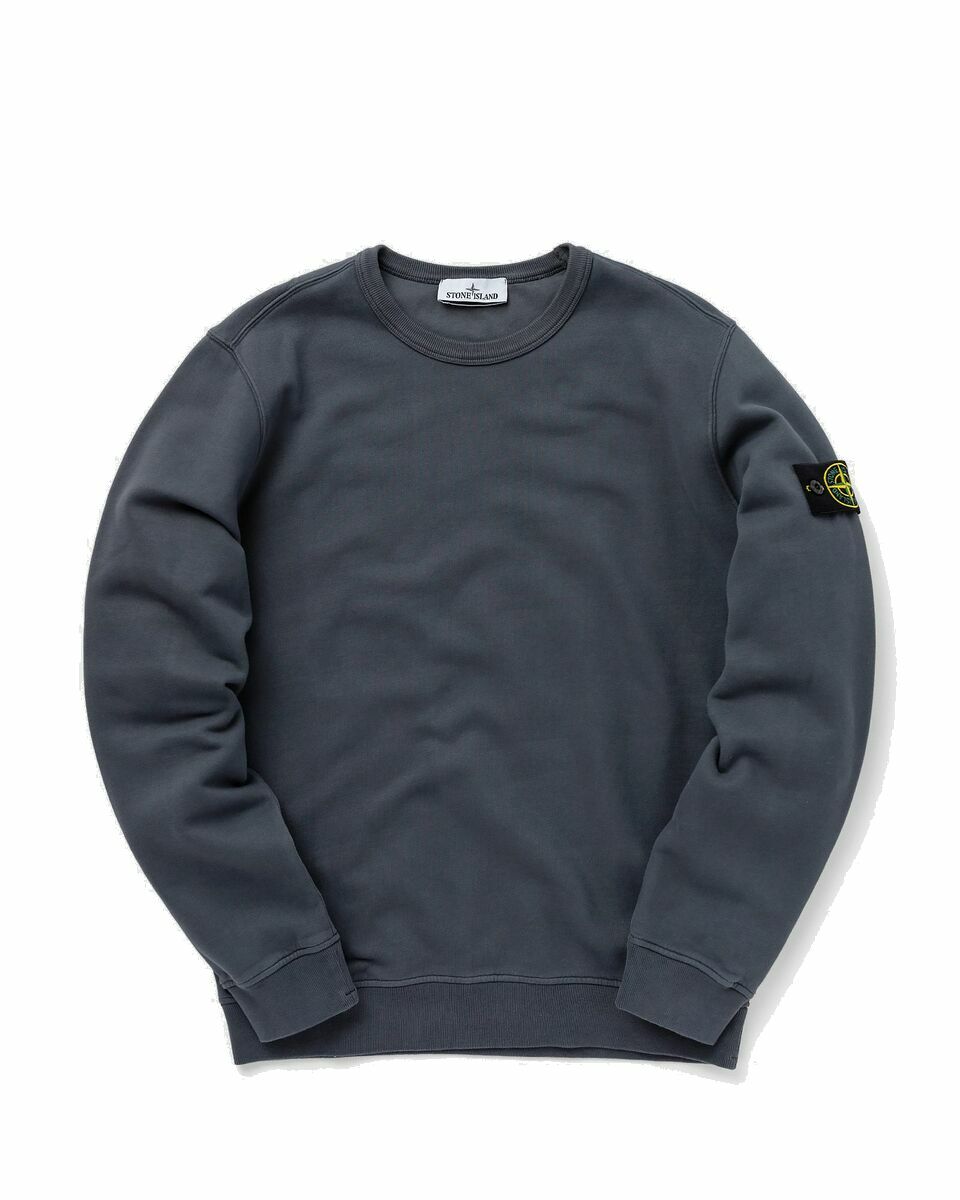 Photo: Stone Island Sweat Shirt Brushed Cotton Fleece, Garment Dyed Grey - Mens - Sweatshirts