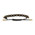 Alexander McQueen Black Skull Friendship Bracelet