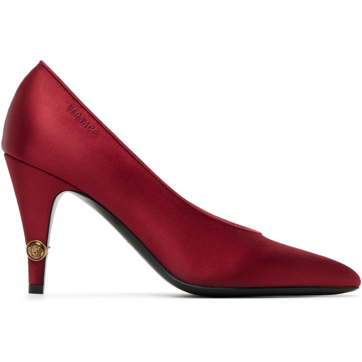 Photo: Versace Red Gianni Satin Heels