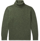 Universal Works - Mélange Wool-Blend Rollneck Sweater - Green