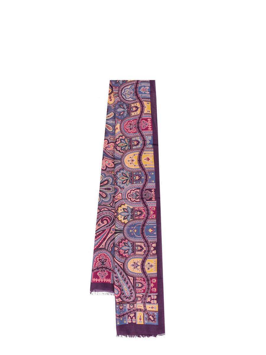 スカーフ Etro Pure Silk Jodhpur Scarf With Multicolored Pattern Printed silk twill scarf in multicoloured - Etro | Mytheresa