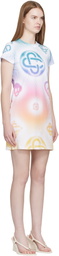 Casablanca Multicolor Halftone Logo T‑Shirt Minidress