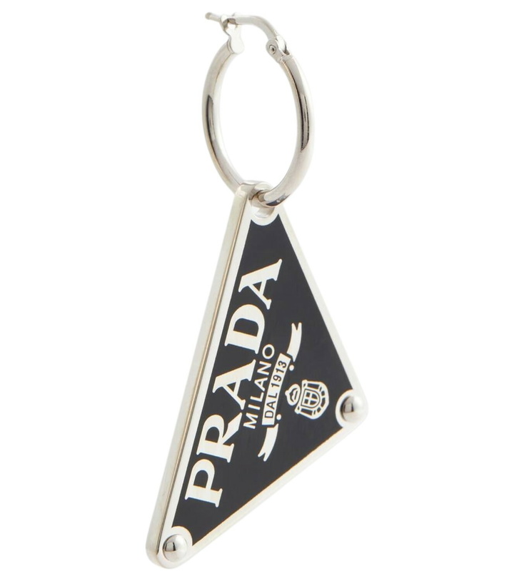 Photo: Prada Symbole logo sterling silver single earring
