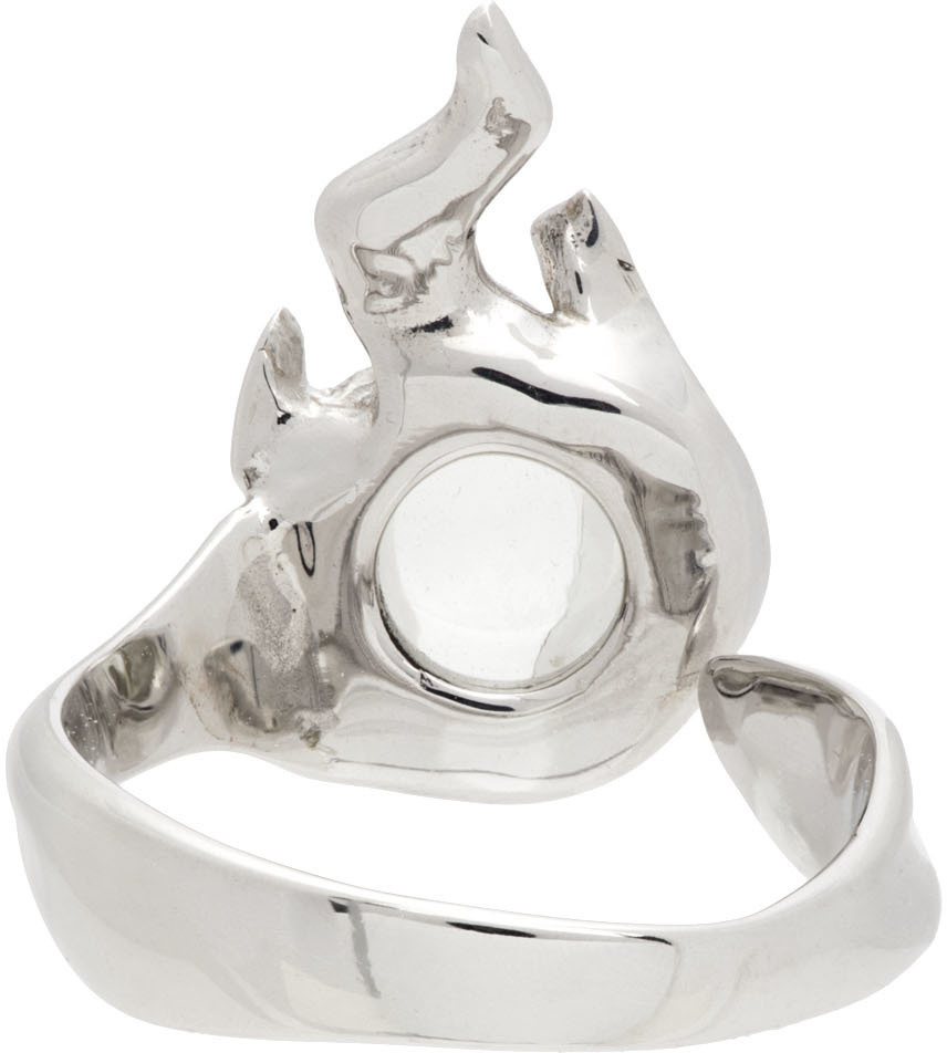 Alan Crocetti Silver & Green Ember Ring