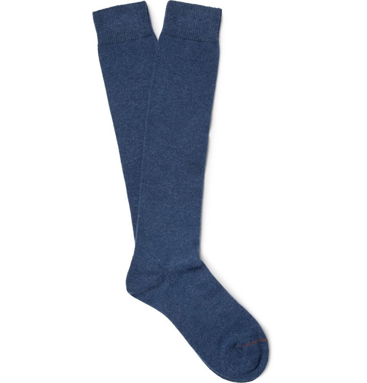 Photo: Loro Piana - Stretch-Cashmere Over-the-Calf Socks - Men - Blue