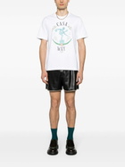 Casablanca White Sport Print Organic Cotton T-Shirt