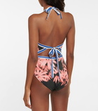 Dries Van Noten - Floral halterneck swimsuit