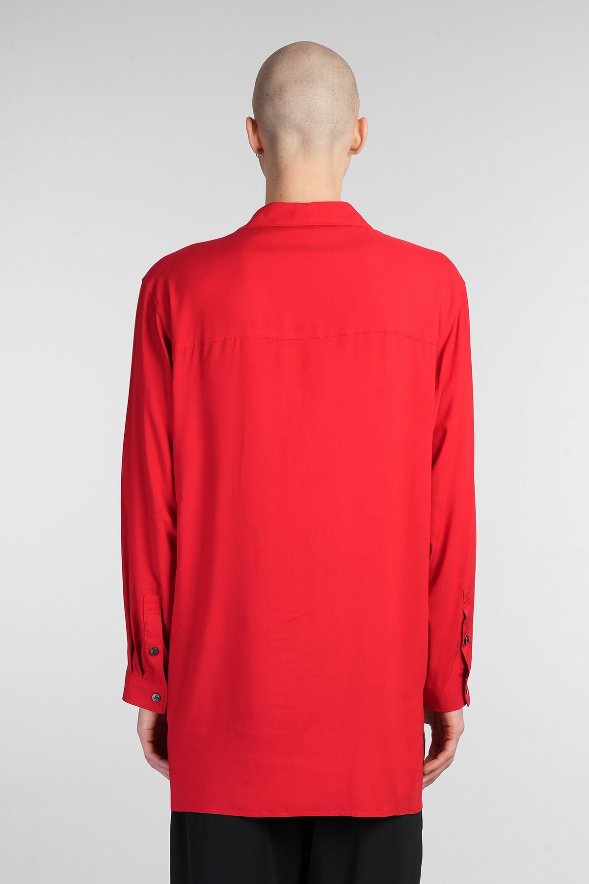 Yohji Yamamoto Shirt In Red Rayon Yohji Yamamoto