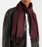 Prada Fringed silk and cashmere scarf