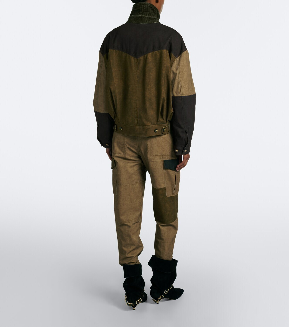 Marant Etoile Renzae patchwork cotton cargo pants