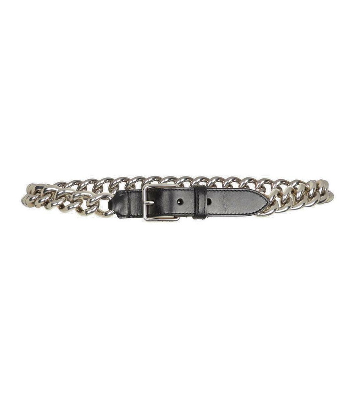 Photo: Alexander McQueen Chain-trimmed leather belt