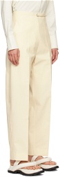 GIA STUDIOS Off-White Belted Trousers