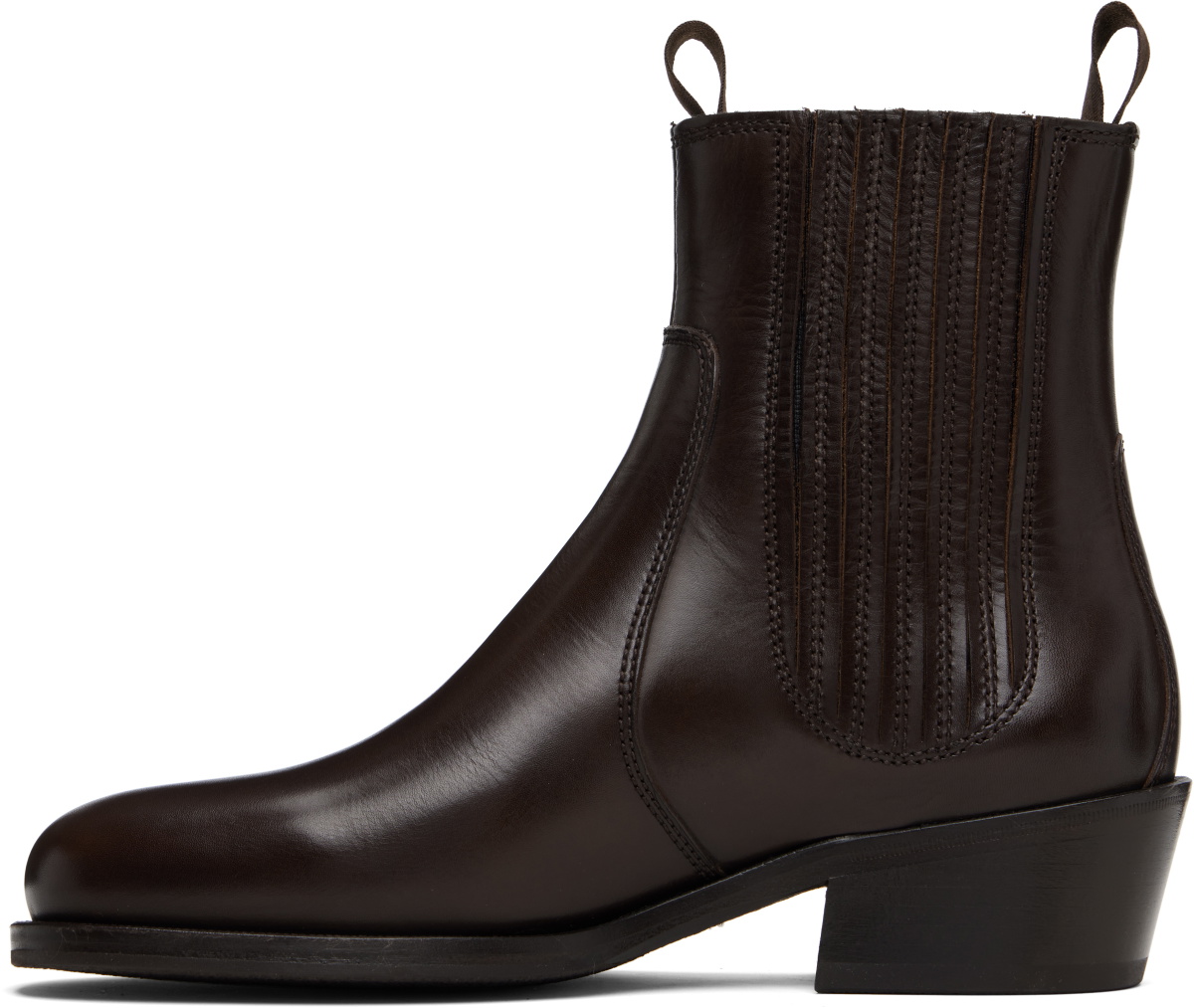 LEMAIRE Brown Vegetable-Tanned Chelsea Boots