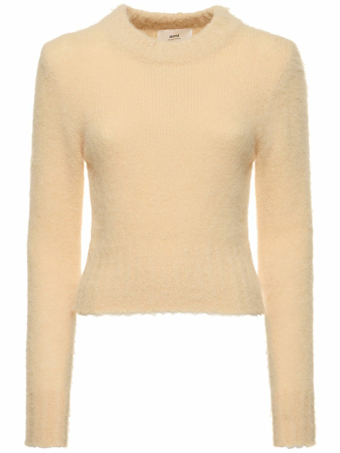 Brushed Mohair-Blend Crewneck Sweater main image 0