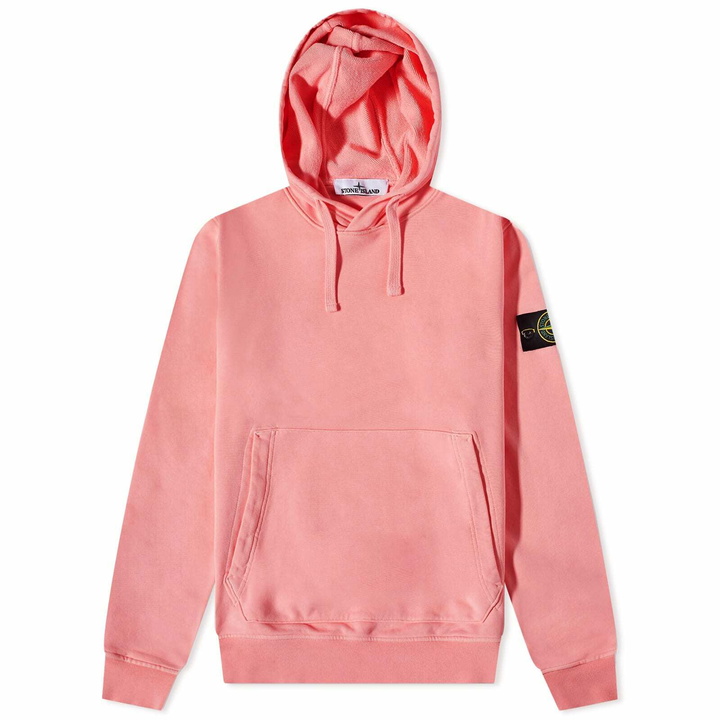 Photo: Stone Island Men's Garment Dyed Popover Hoody in Fucsia