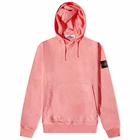 Stone Island Men's Garment Dyed Popover Hoody in Fucsia