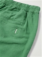 Folk - Assembly Wide-Leg Linen and Cotton-Blend Shorts - Green