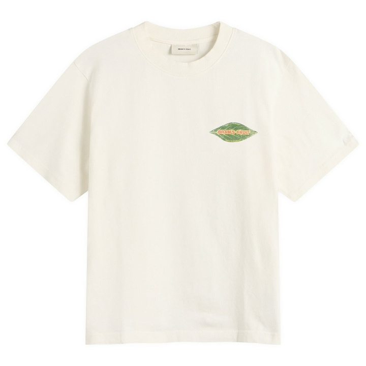 Photo: Bram's Fruit Men's Distressed Leaf T-Shirt in Off White