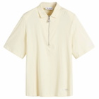 The Attico Women's Zip Front T-Shirt in Butter