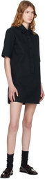 A.P.C. Navy Poly Mini Dress