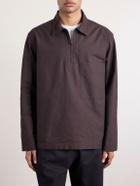 Margaret Howell - Half Zip-Up Cotton Shirt - Brown