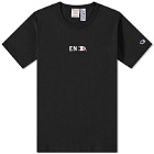 END. x Champion Reverse Weave T-Shirt in Black