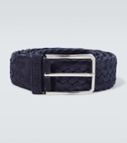 Canali Braided suede belt