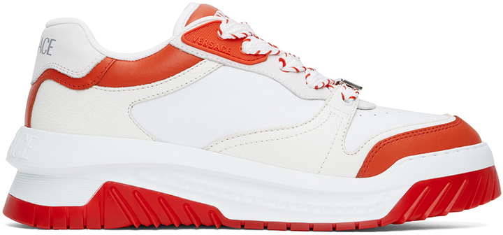 Photo: Versace White & Orange Odissea Sneakers