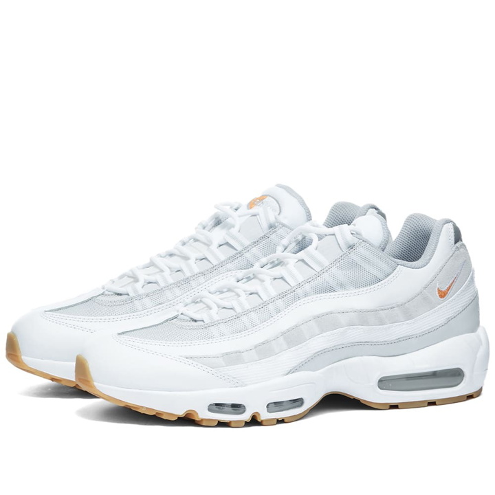 Photo: Nike Men's Air Max 95 Essential Sneakers in White/Curry/Grey