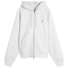 Gramicci One Point Zip Hooded Sweatshirt in Heather Ash